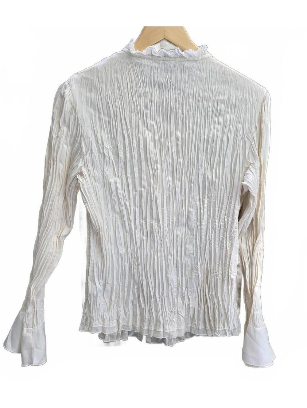 Vintage Peter Nygard Pleated Ruffle Front Blouse Size 14 Romantic, Victoriana - Picture 2 of 14